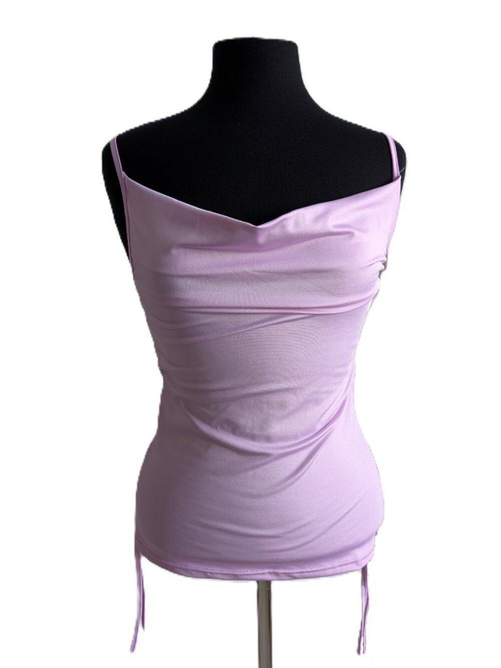 Lilac Ruched Drawstring Cami Top | Medium